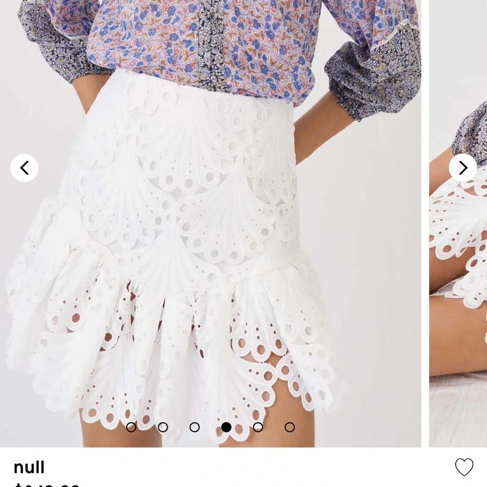 Maje white‎ Julie Guipure lace mini skirt